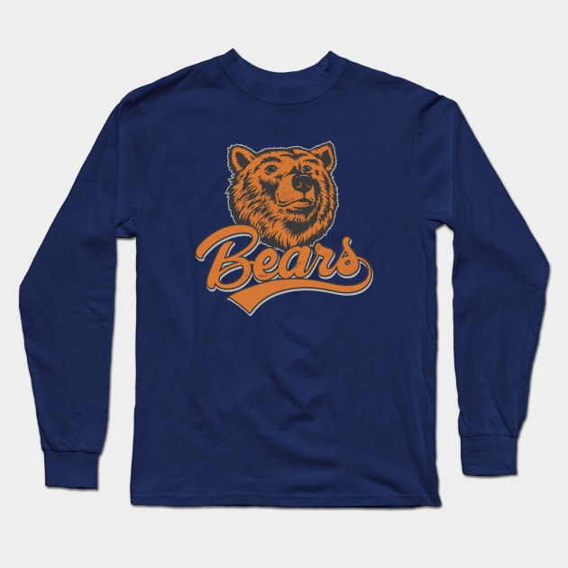 Bear Head Long Sleeve T-Shirt by Shapwac12